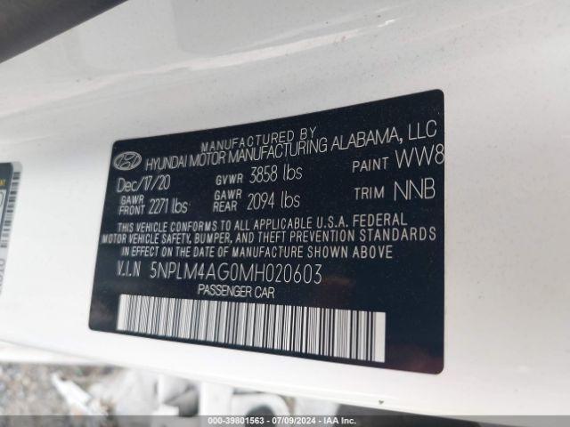 Photo 8 VIN: 5NPLM4AG0MH020603 - HYUNDAI ELANTRA 