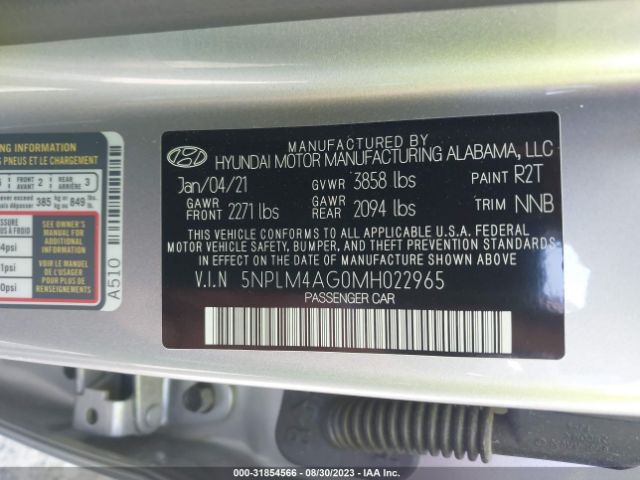 Photo 8 VIN: 5NPLM4AG0MH022965 - HYUNDAI ELANTRA 