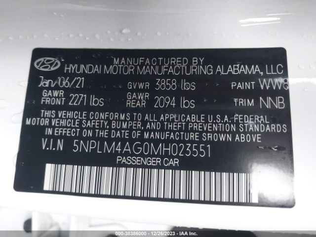 Photo 8 VIN: 5NPLM4AG0MH023551 - HYUNDAI ELANTRA 