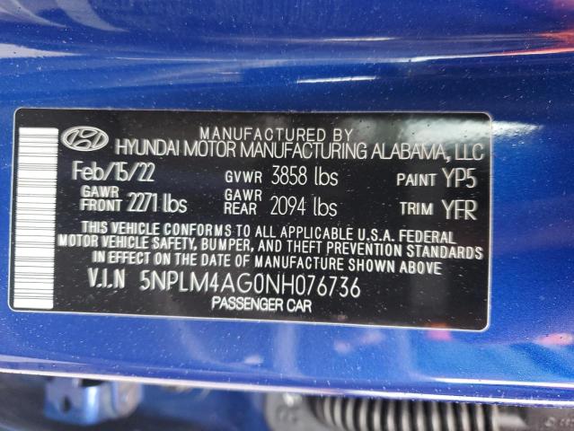 Photo 11 VIN: 5NPLM4AG0NH076736 - HYUNDAI ELANTRA SE 