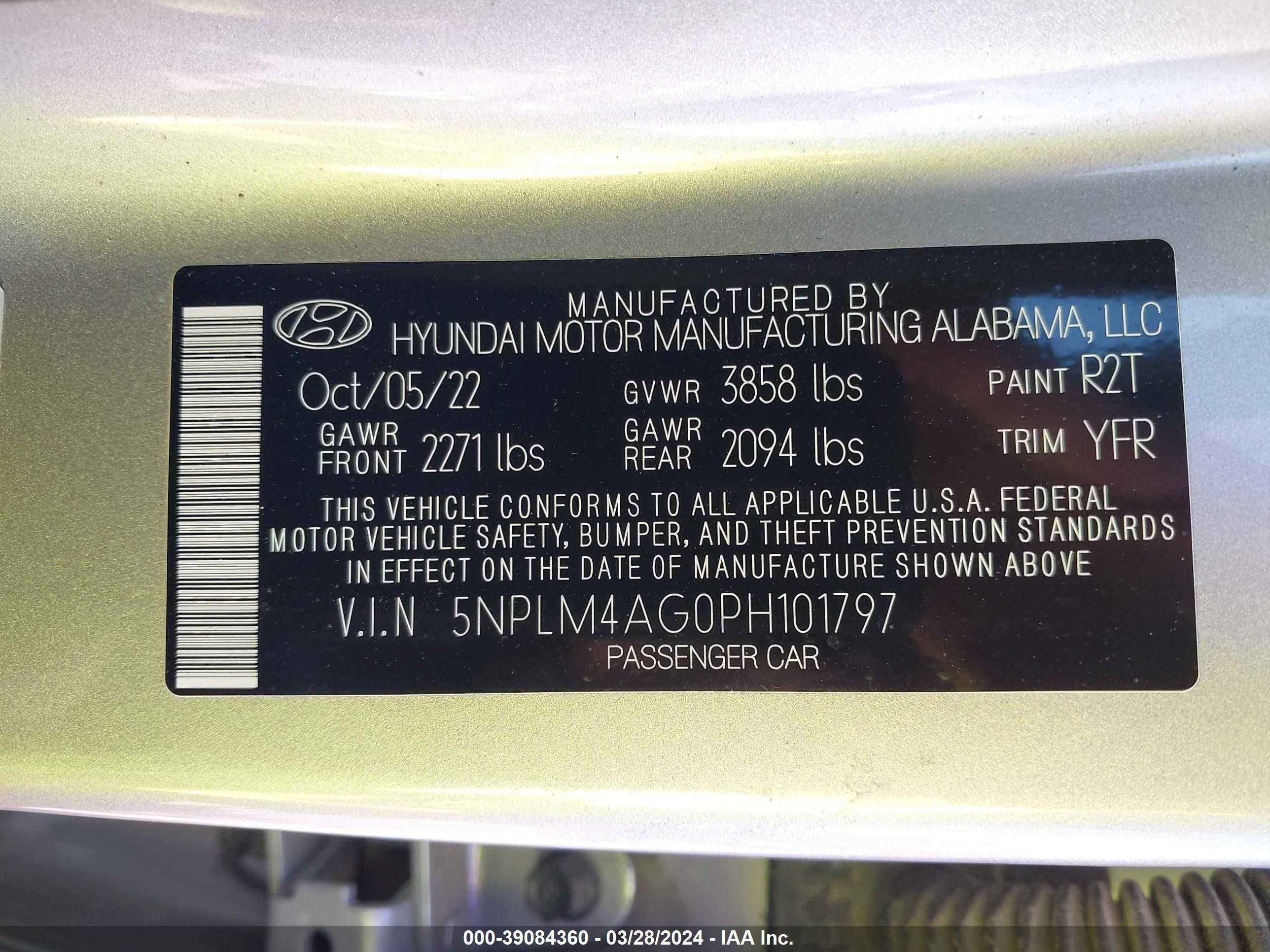 Photo 8 VIN: 5NPLM4AG0PH101797 - HYUNDAI ELANTRA 