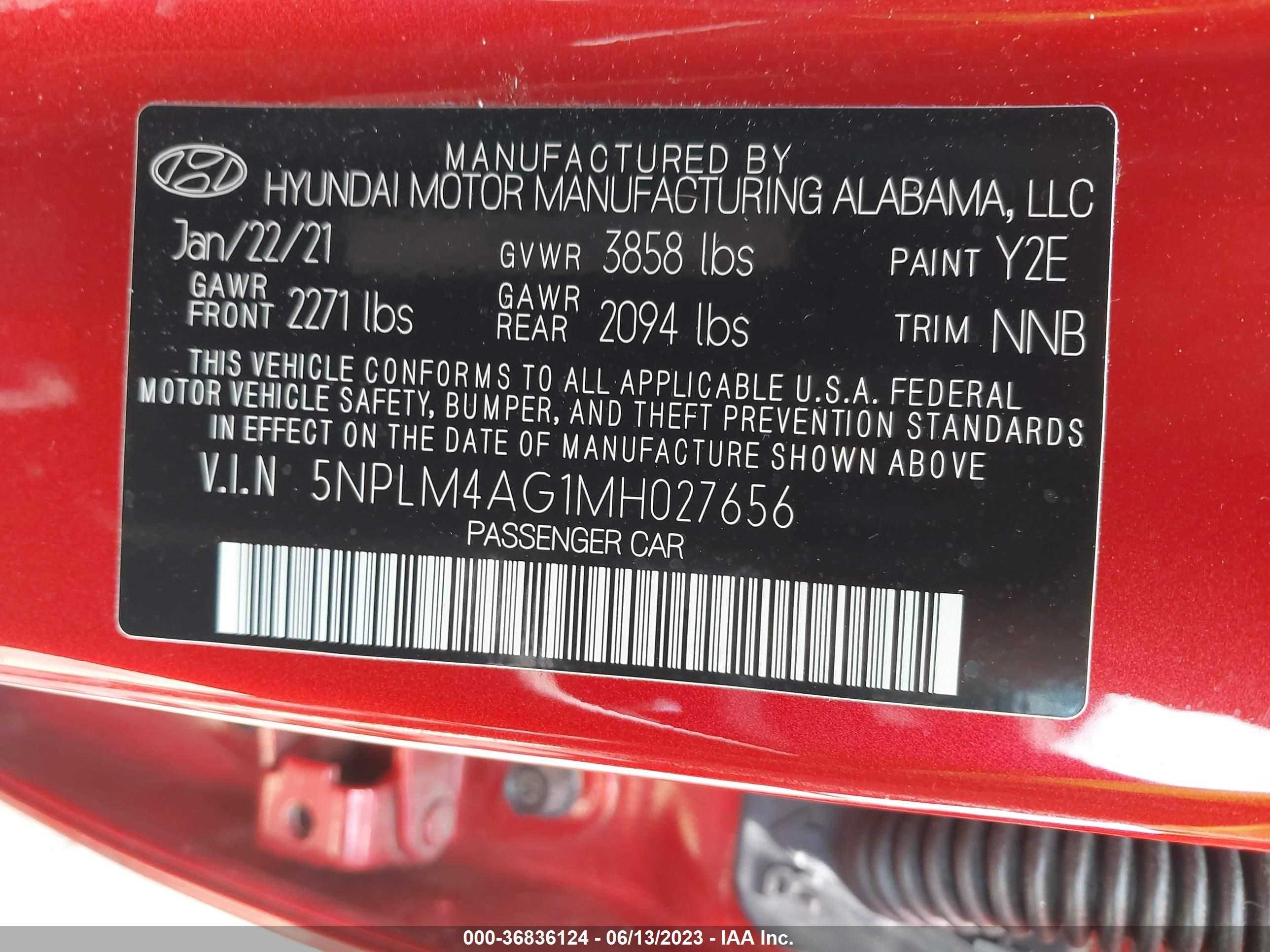 Photo 8 VIN: 5NPLM4AG1MH027656 - HYUNDAI ELANTRA 