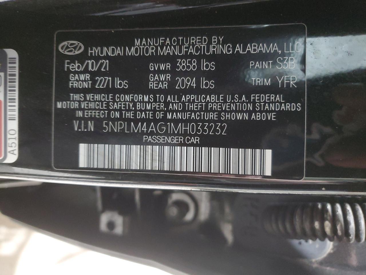 Photo 12 VIN: 5NPLM4AG1MH033232 - HYUNDAI ELANTRA 