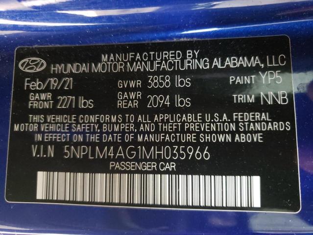 Photo 12 VIN: 5NPLM4AG1MH035966 - HYUNDAI ELANTRA SE 