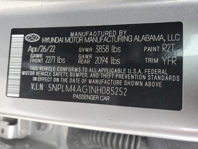 Photo 11 VIN: 5NPLM4AG1NH085252 - HYUNDAI ELANTRA 