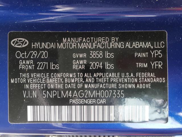 Photo 9 VIN: 5NPLM4AG2MH007335 - HYUNDAI ELANTRA SE 