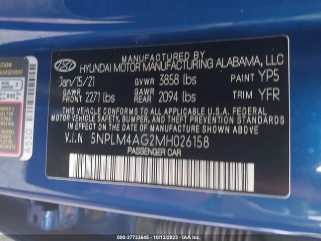 Photo 8 VIN: 5NPLM4AG2MH026158 - HYUNDAI ELANTRA 