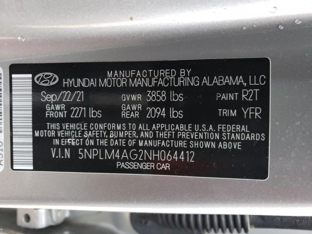 Photo 11 VIN: 5NPLM4AG2NH064412 - HYUNDAI ELANTRA SE 