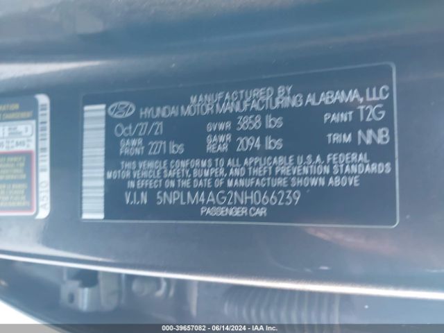 Photo 8 VIN: 5NPLM4AG2NH066239 - HYUNDAI ELANTRA 