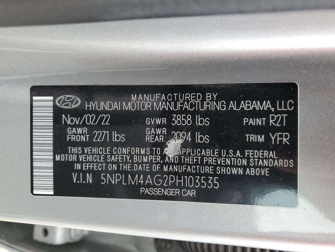 Photo 11 VIN: 5NPLM4AG2PH103535 - HYUNDAI ELANTRA 