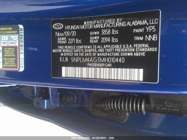 Photo 8 VIN: 5NPLM4AG3MH010440 - HYUNDAI ELANTRA 