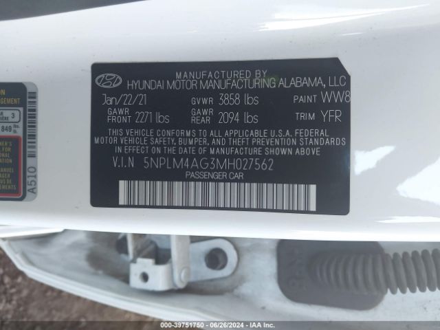 Photo 8 VIN: 5NPLM4AG3MH027562 - HYUNDAI ELANTRA 