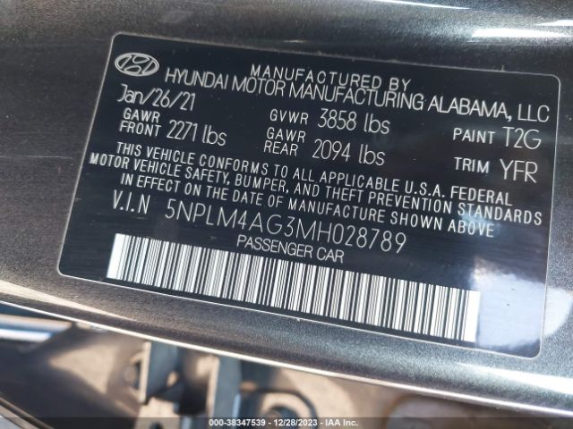 Photo 8 VIN: 5NPLM4AG3MH028789 - HYUNDAI ELANTRA 