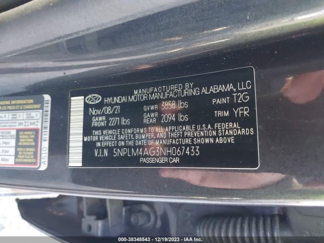 Photo 8 VIN: 5NPLM4AG3NH067433 - HYUNDAI ELANTRA 