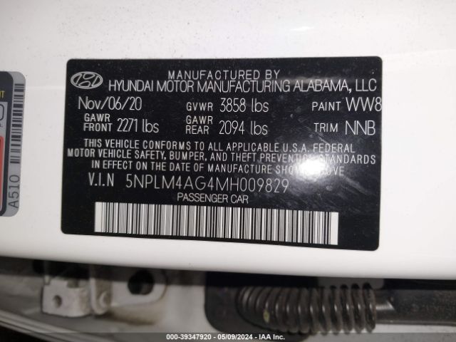 Photo 8 VIN: 5NPLM4AG4MH009829 - HYUNDAI ELANTRA 