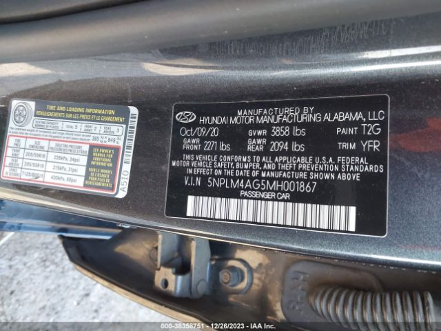 Photo 8 VIN: 5NPLM4AG5MH001867 - HYUNDAI ELANTRA 