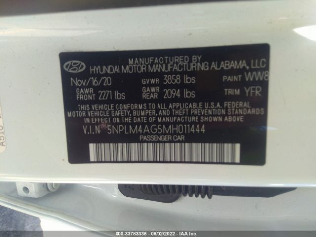 Photo 8 VIN: 5NPLM4AG5MH011444 - HYUNDAI ELANTRA 