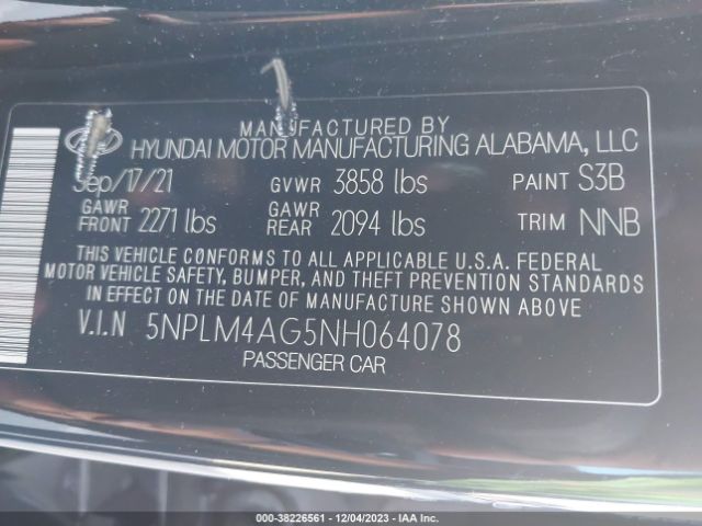 Photo 8 VIN: 5NPLM4AG5NH064078 - HYUNDAI ELANTRA 