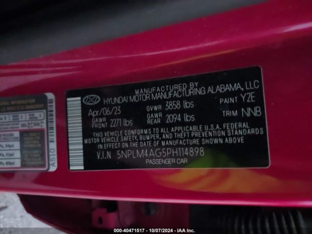 Photo 8 VIN: 5NPLM4AG5PH114898 - HYUNDAI ELANTRA 