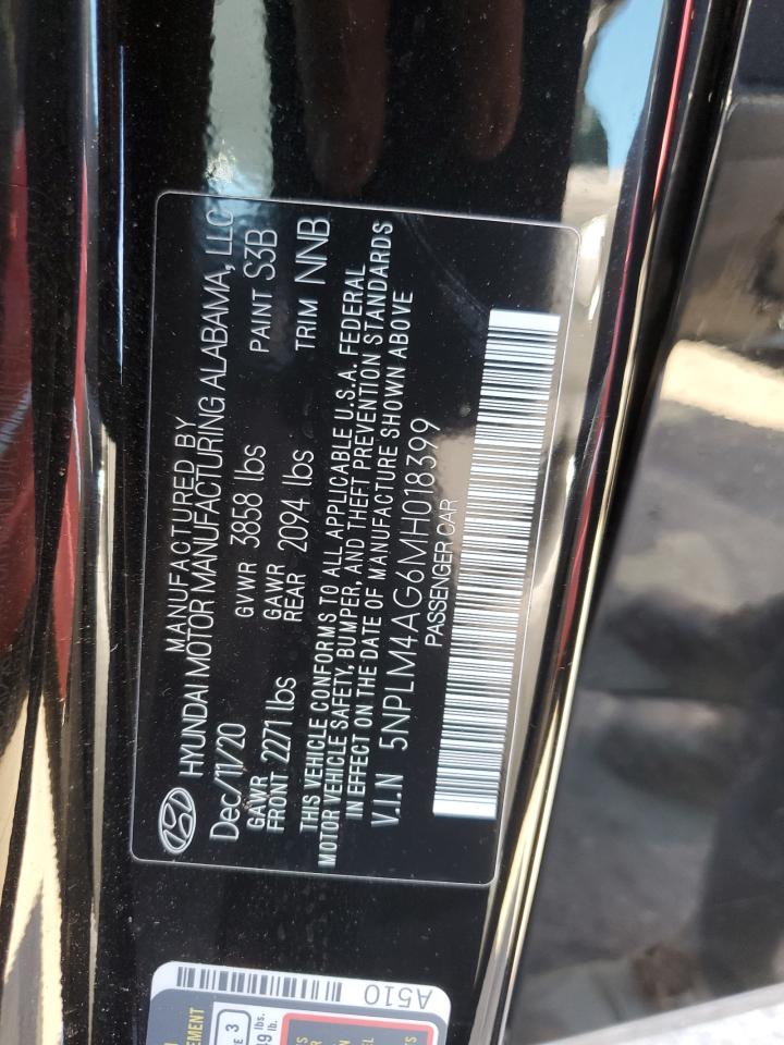 Photo 12 VIN: 5NPLM4AG6MH018399 - HYUNDAI ELANTRA 