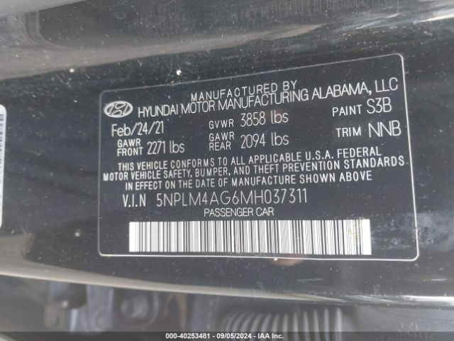 Photo 8 VIN: 5NPLM4AG6MH037311 - HYUNDAI ELANTRA 