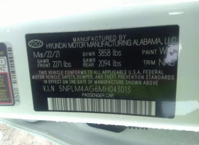 Photo 8 VIN: 5NPLM4AG6MH043013 - HYUNDAI ELANTRA 