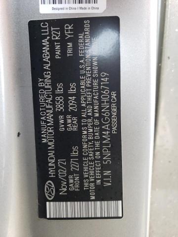 Photo 12 VIN: 5NPLM4AG6NH067149 - HYUNDAI ELANTRA SE 