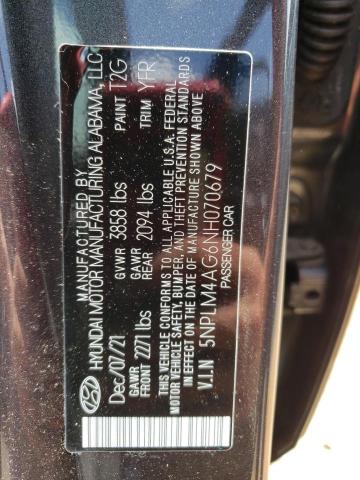 Photo 12 VIN: 5NPLM4AG6NH070679 - HYUNDAI ELANTRA SE 