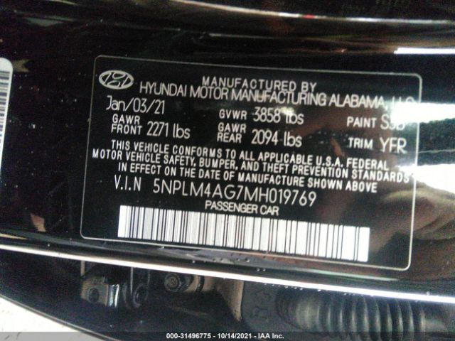 Photo 8 VIN: 5NPLM4AG7MH019769 - HYUNDAI ELANTRA 