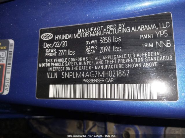 Photo 8 VIN: 5NPLM4AG7MH021862 - HYUNDAI ELANTRA 