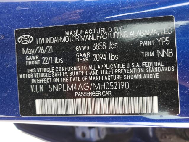 Photo 11 VIN: 5NPLM4AG7MH052190 - HYUNDAI ELANTRA 