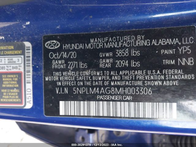 Photo 8 VIN: 5NPLM4AG8MH003306 - HYUNDAI ELANTRA 