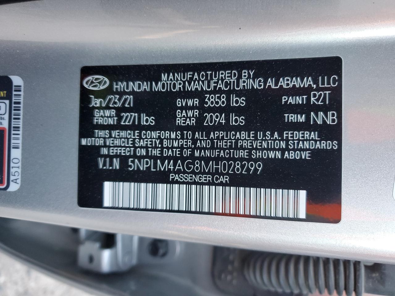 Photo 12 VIN: 5NPLM4AG8MH028299 - HYUNDAI ELANTRA 