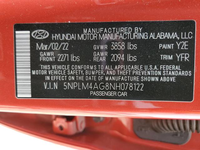 Photo 11 VIN: 5NPLM4AG8NH078122 - HYUNDAI ELANTRA SE 