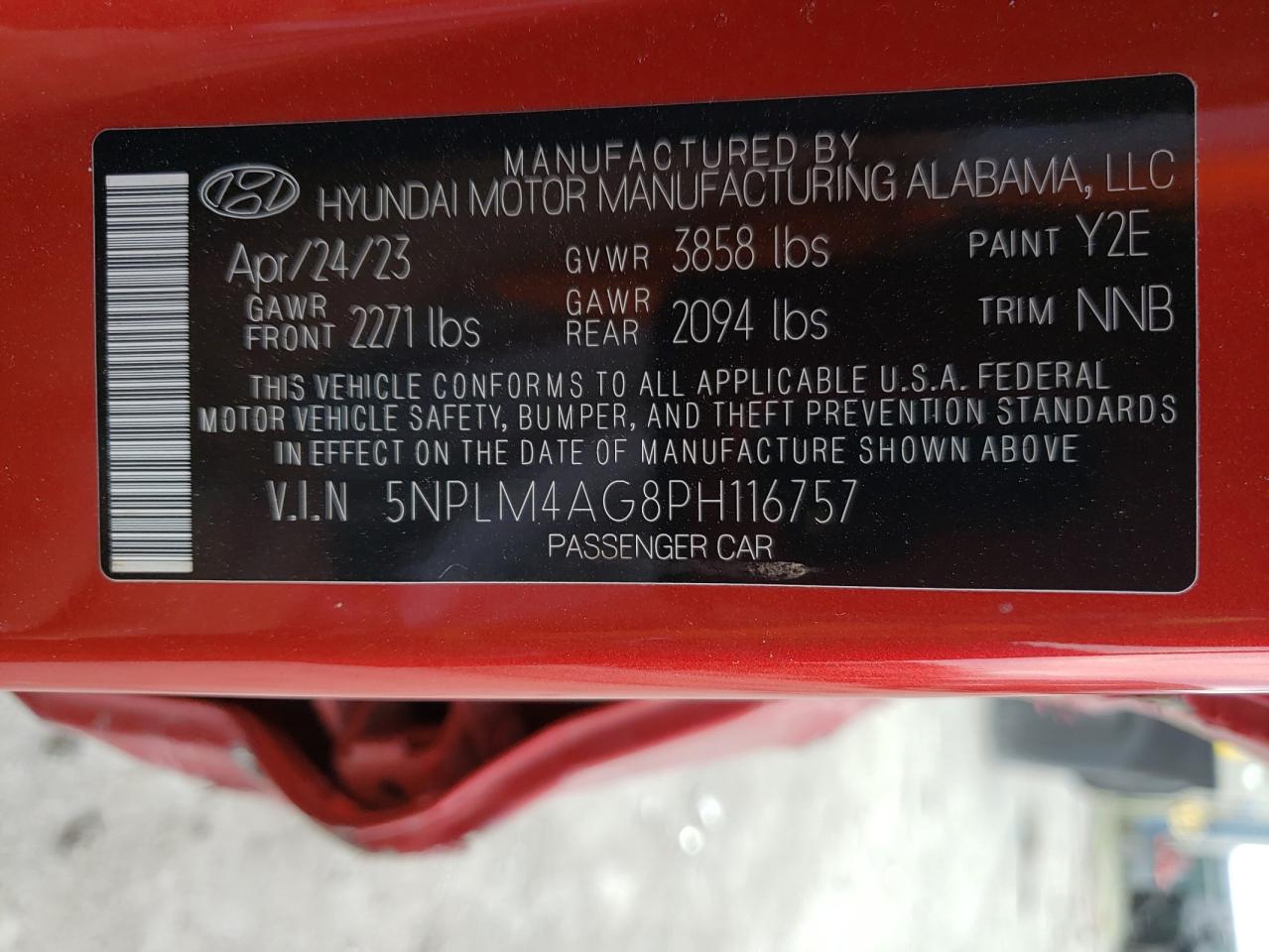 Photo 11 VIN: 5NPLM4AG8PH116757 - HYUNDAI ELANTRA 