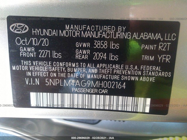 Photo 8 VIN: 5NPLM4AG9MH002164 - HYUNDAI ELANTRA 