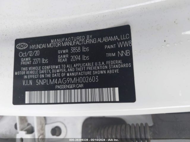 Photo 8 VIN: 5NPLM4AG9MH002603 - HYUNDAI ELANTRA 