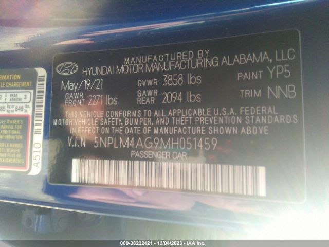 Photo 8 VIN: 5NPLM4AG9MH051459 - HYUNDAI ELANTRA 