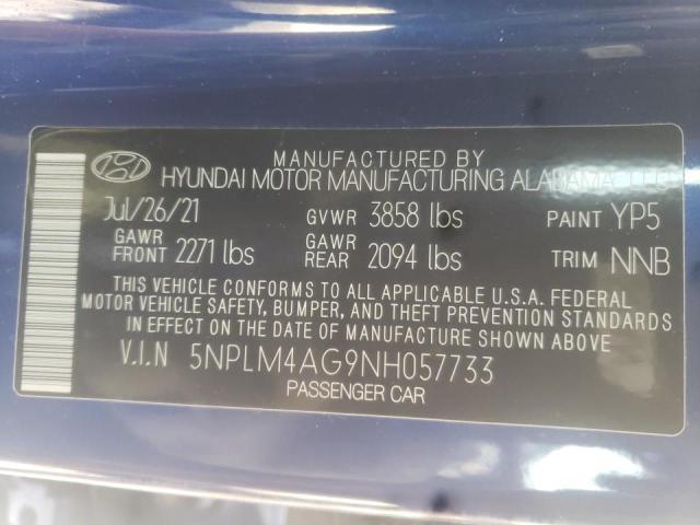 Photo 9 VIN: 5NPLM4AG9NH057733 - HYUNDAI ELANTRA SE 