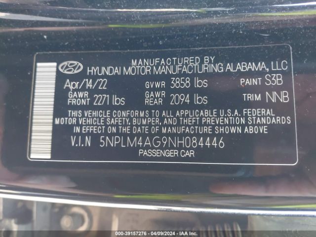 Photo 8 VIN: 5NPLM4AG9NH084446 - HYUNDAI ELANTRA 