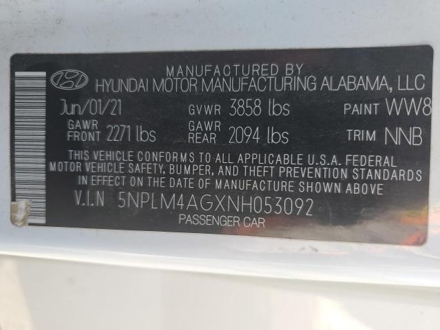 Photo 12 VIN: 5NPLM4AGXNH053092 - HYUNDAI ELANTRA SE 