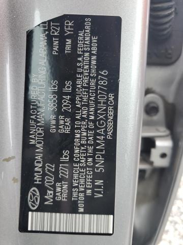 Photo 12 VIN: 5NPLM4AGXNH077876 - HYUNDAI ELANTRA SE 