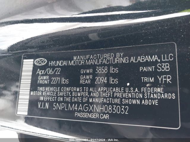 Photo 8 VIN: 5NPLM4AGXNH083032 - HYUNDAI ELANTRA 