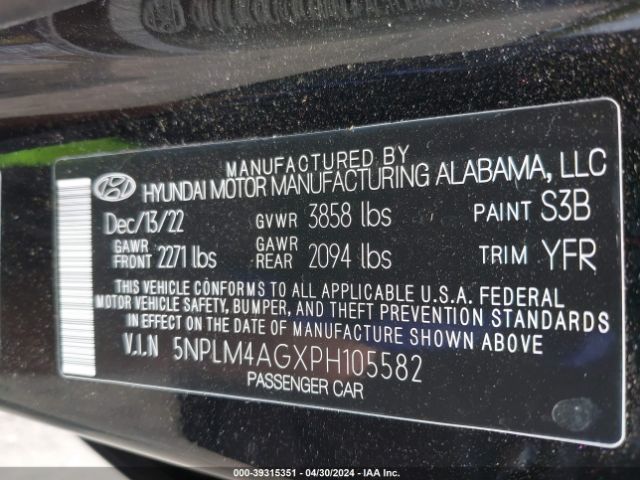 Photo 8 VIN: 5NPLM4AGXPH105582 - HYUNDAI ELANTRA 