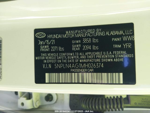 Photo 8 VIN: 5NPLN4AG1MH026374 - HYUNDAI ELANTRA 