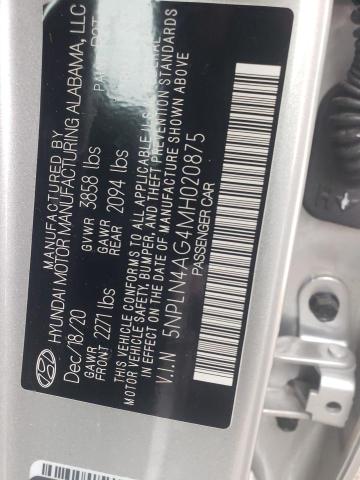 Photo 9 VIN: 5NPLN4AG4MH020875 - HYUNDAI ELANTRA SE 