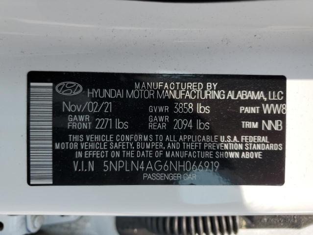 Photo 12 VIN: 5NPLN4AG6NH066919 - HYUNDAI ELANTRA 