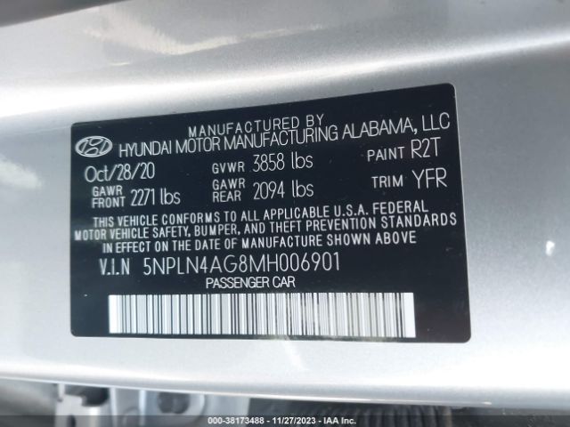 Photo 8 VIN: 5NPLN4AG8MH006901 - HYUNDAI ELANTRA 