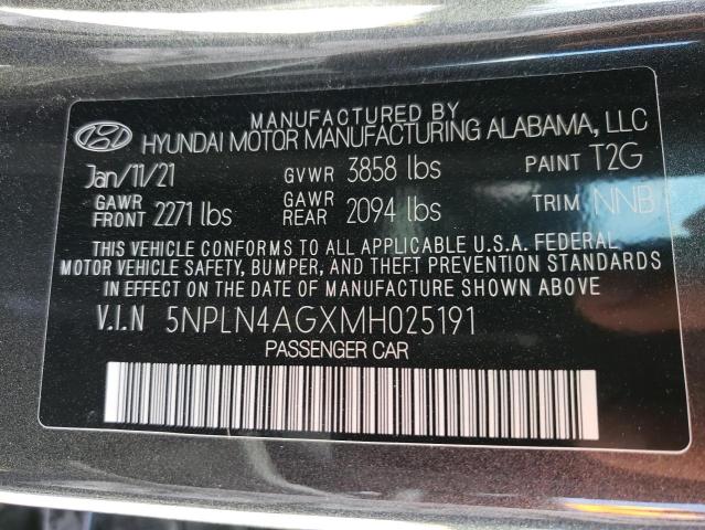 Photo 9 VIN: 5NPLN4AGXMH025191 - HYUNDAI ELANTRA SE 