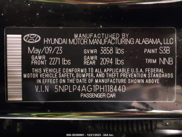 Photo 8 VIN: 5NPLP4AG1PH118440 - HYUNDAI ELANTRA 